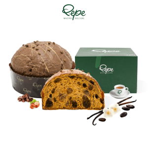 Panettone artigianale con caffè e cioccolato gianduia Pepe Mastro Dolciere